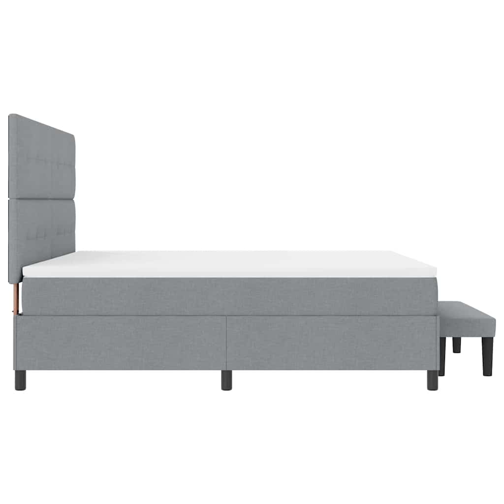 vidaXL Κρεβάτι με ελατήρια Ανοιχτό γκρι 180 x 200 cm ύφασμα
