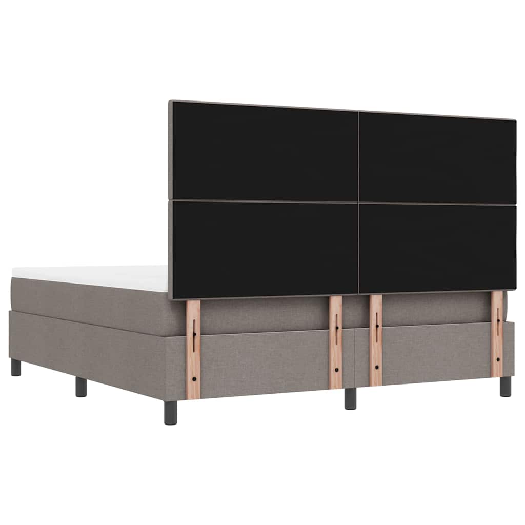 vidaXL Κρεβάτι με ελατήρια με στρώμα Taupe 180 x 200 cm ύφασμα