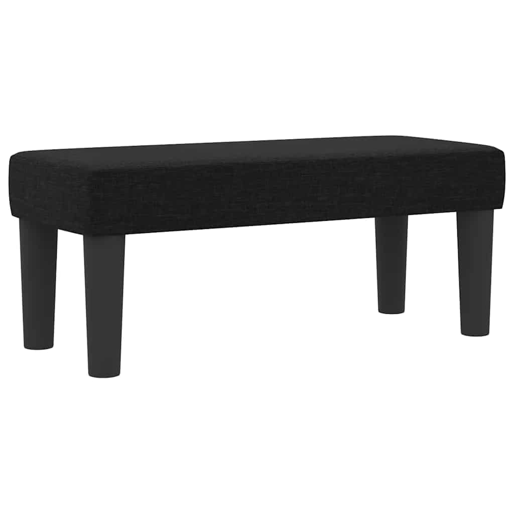 vidaXL Κρεβάτι με ελατήρια με κεφαλάρι Μαύρο 90 x 190 cm ύφασμα