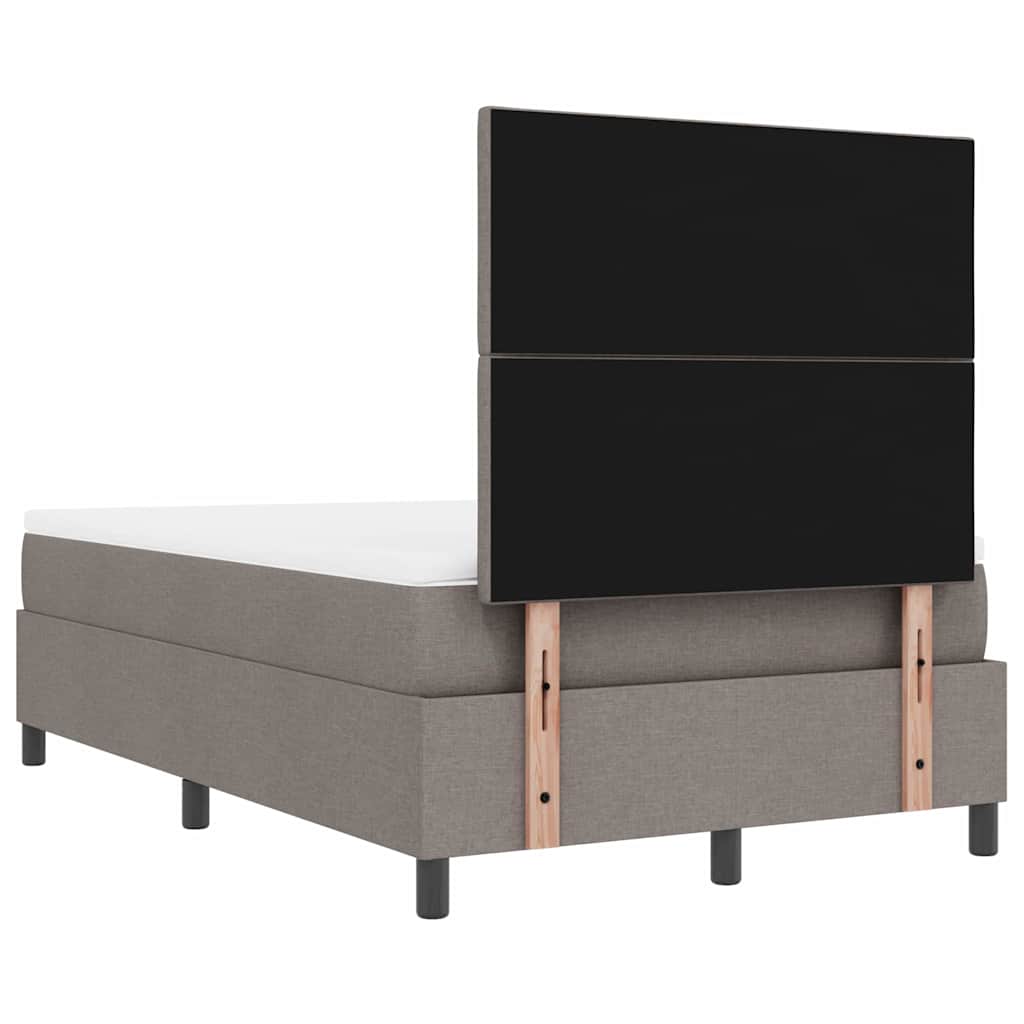 vidaXL Κρεβάτι με ελατήρια με κεφαλάρι Taupe 120 x 200 cm ύφασμα