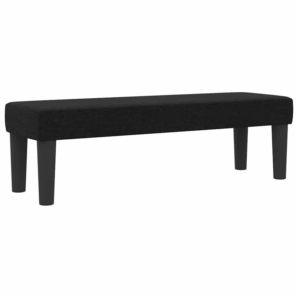 vidaXL Κρεβάτι με ελατήρια με κεφαλάρι Μαύρο 180 x 200 cm ύφασμα