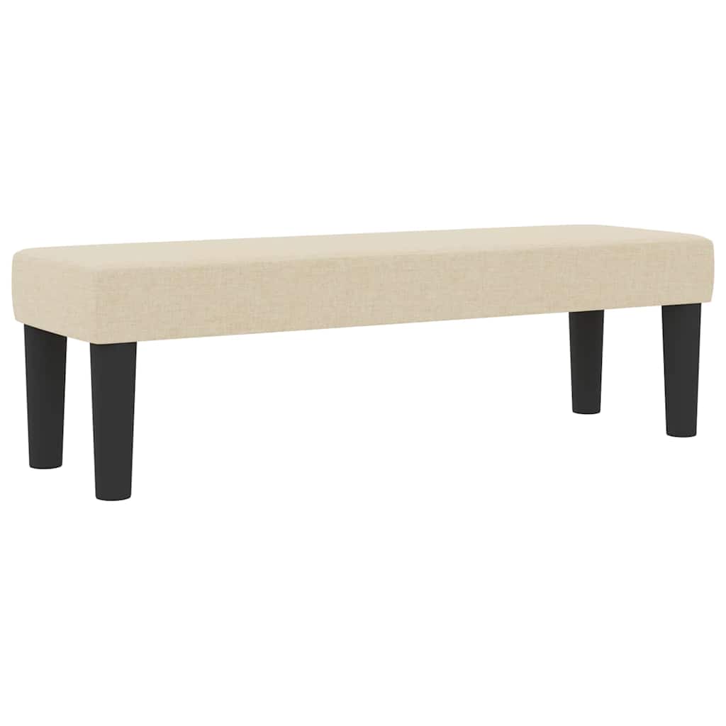 vidaXL Κρεβάτι με ελατήρια με κεφαλάρι Κρεμ 180 x 200 cm ύφασμα