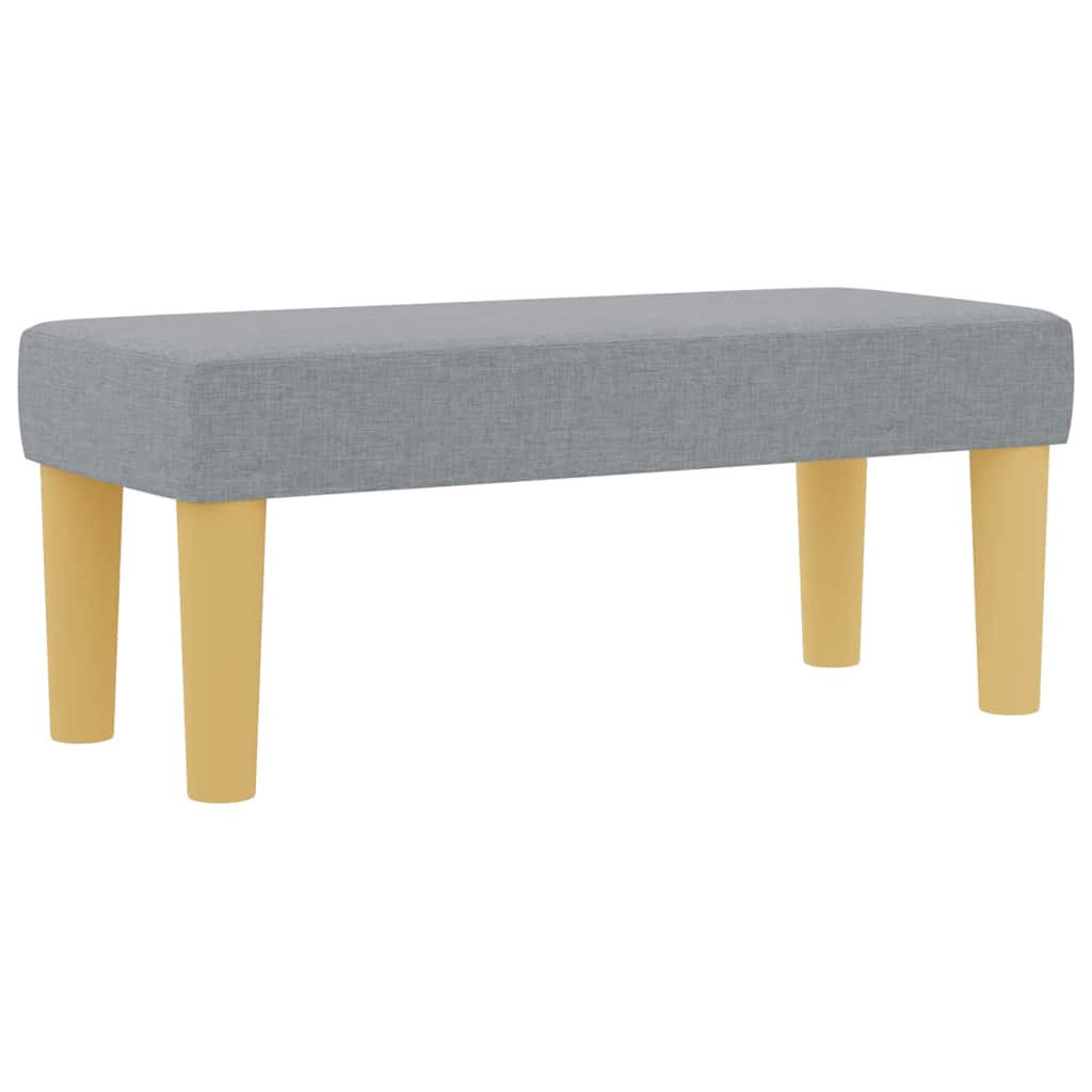 vidaXL Κρεβάτι με ελατήρια με στρώμα Ανοιχτό γκρι 100 x 200 cm ύφασμα