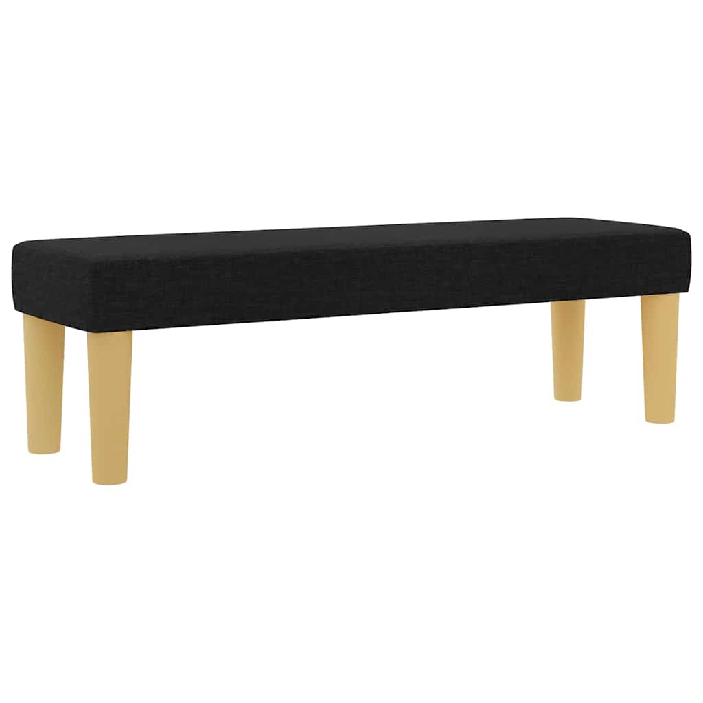 vidaXL Κρεβάτι με ελατήρια με στρώμα Μαύρο 140 x 190 cm ύφασμα