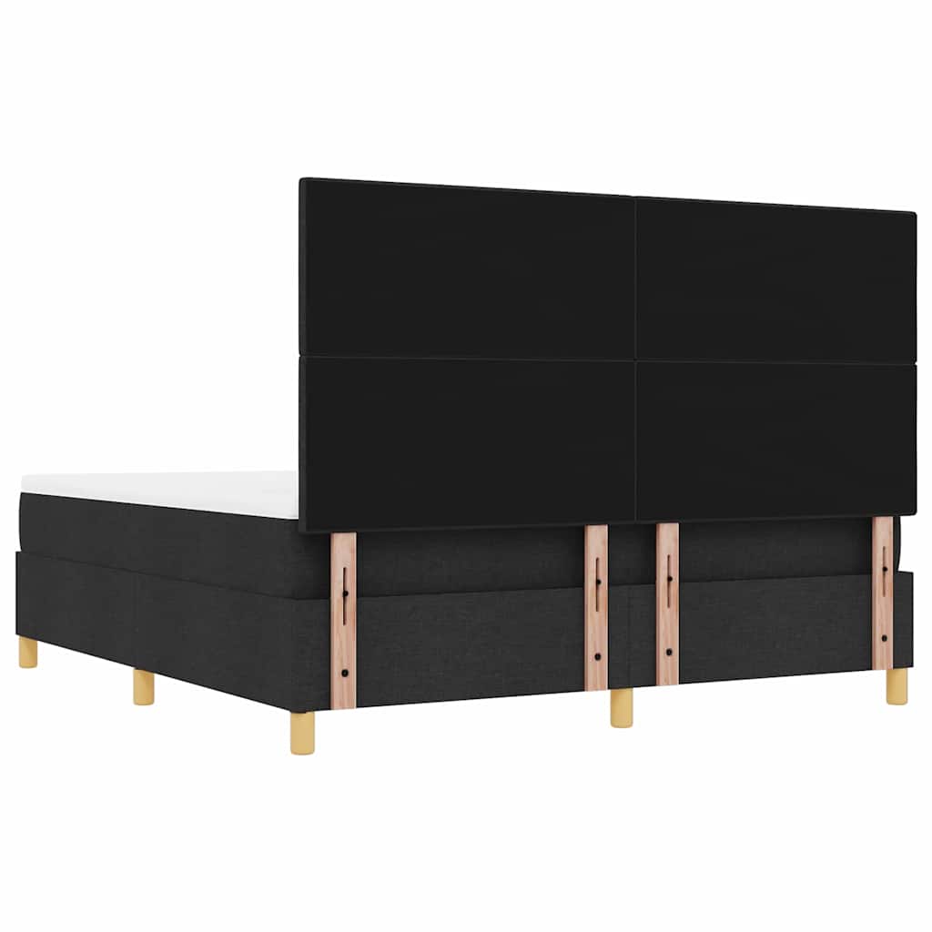 vidaXL Κρεβάτι με ελατήρια με κεφαλάρι Μαύρο 200 x 180 cm ύφασμα