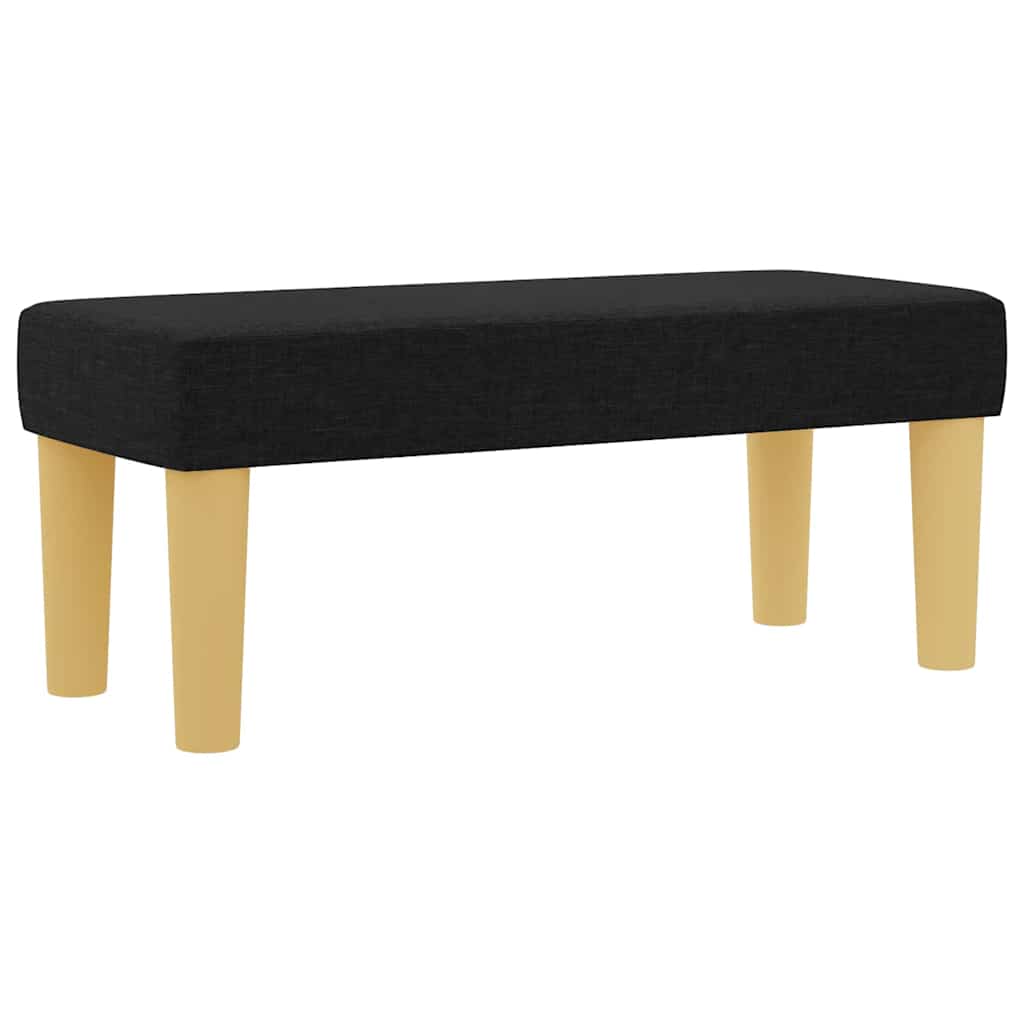 vidaXL Κρεβάτι με ελατήρια με μαξιλάρι Μαύρο 190 x 90 cm ύφασμα