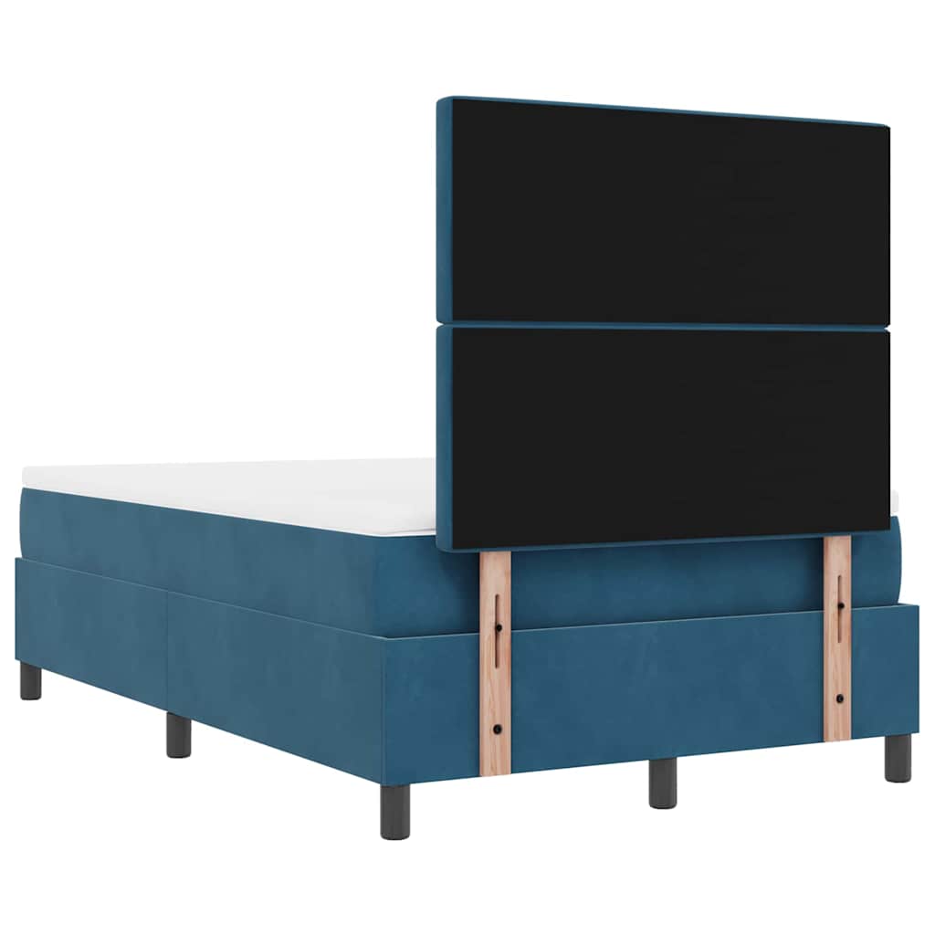 vidaXL Κρεβάτι με ελατήρια Σκούρο Μπλε 200 x 120 εκατοστά Βελούδο