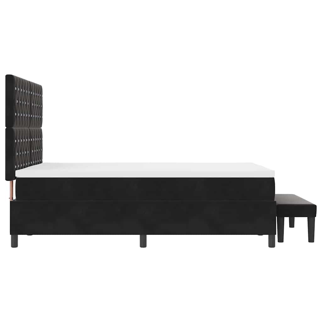 vidaXL Κρεβάτι με ελατήρια Μαύρο 200 x 160 εκατοστά Βελούδο