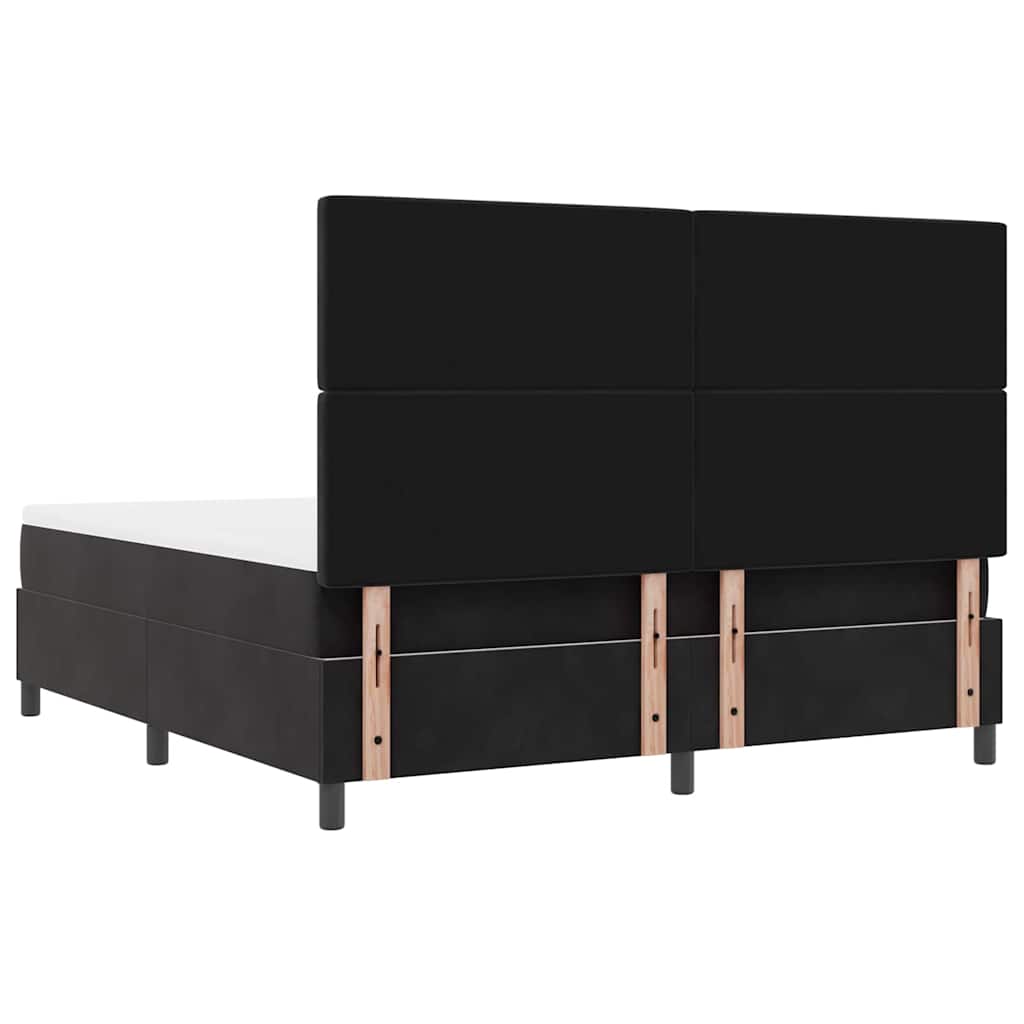 vidaXL Κρεβάτι με ελατήρια με κεφαλάρι Μαύρο 200 x 180 cm Βελούδο