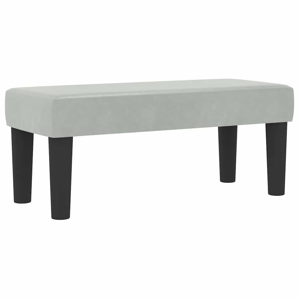 vidaXL Κρεβάτι με ελατήρια Ανοιχτό γκρι 200 x 90 εκ. Βελούδο