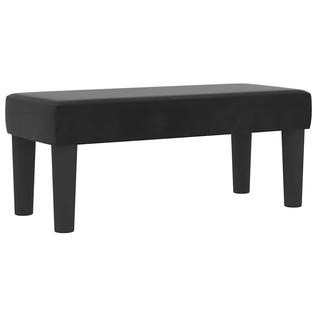 vidaXL Κρεβάτι με ελατήρια με στρώμα Μαύρο 90 x 200 cm Βελούδο