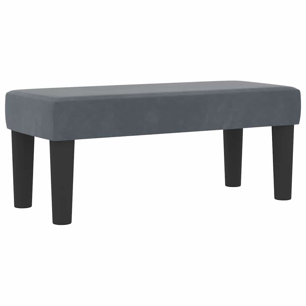 vidaXL Κρεβάτι με ελατήρια με στρώμα Σκούρο γκρι 100 x 200 cm Βελούδο