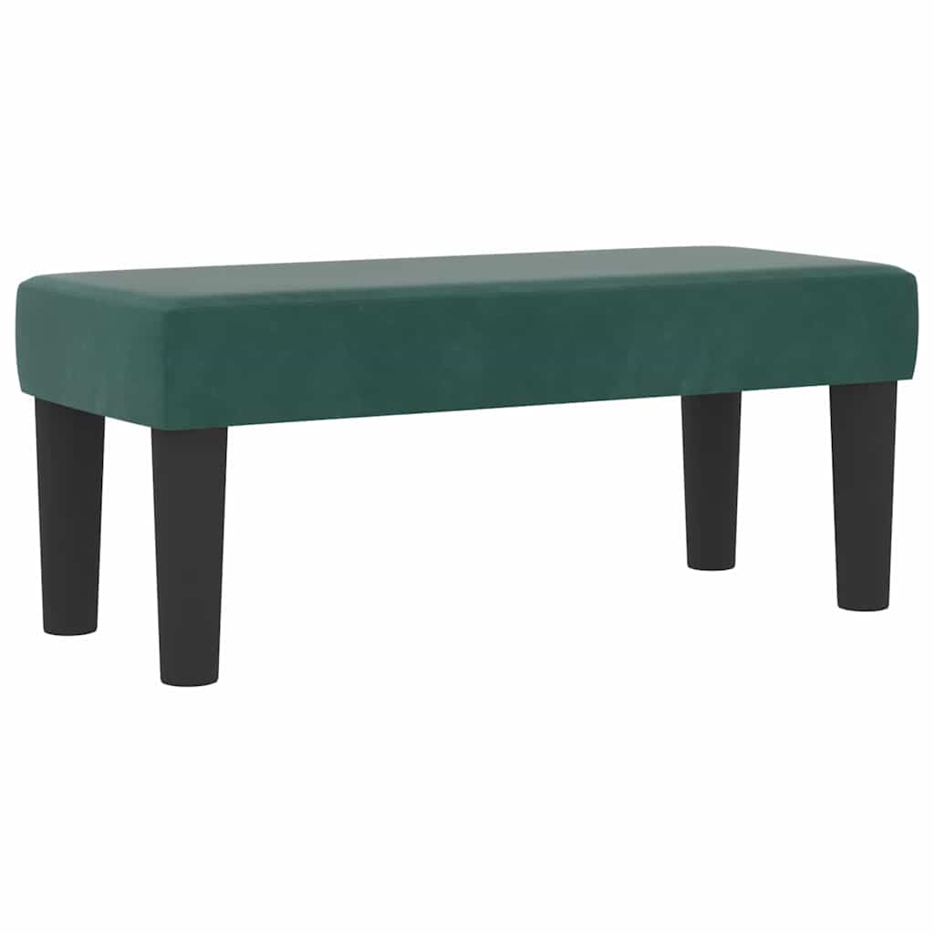 vidaXL Κρεβάτι με ελατήρια Σκούρο πράσινο 200 x 100 cm Βελούδο