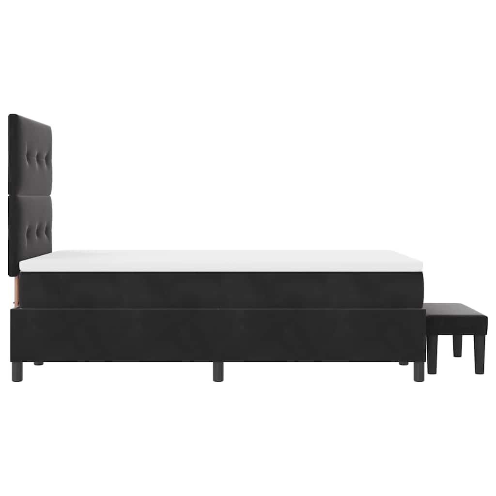 vidaXL Κρεβάτι με ελατήρια Μαύρο 190 x 120 εκατοστά Βελούδο
