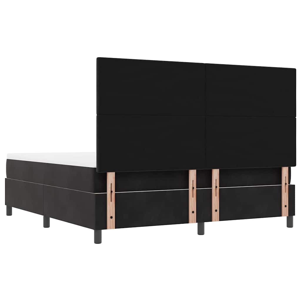 vidaXL Κρεβάτι με ελατήρια με κεφαλάρι Μαύρο 200 x 180 cm Βελούδο