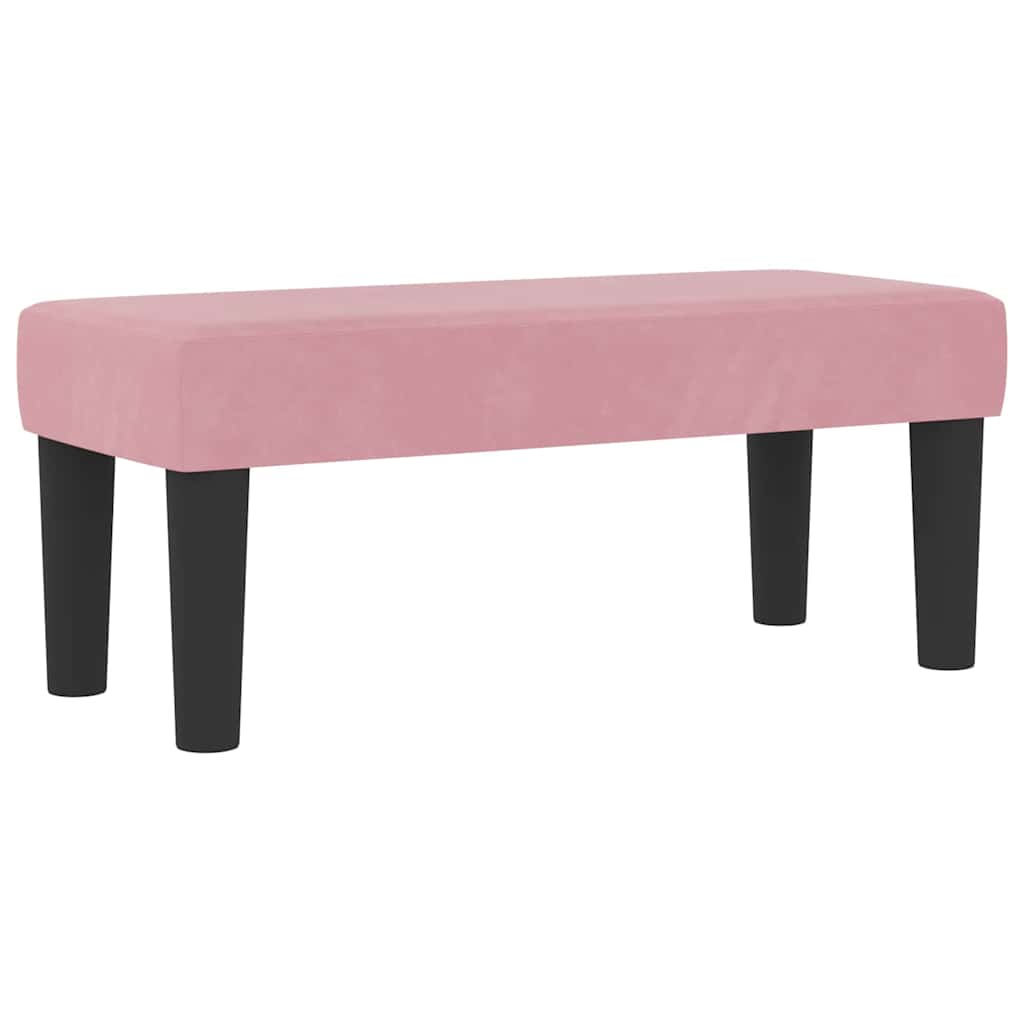 vidaXL Κρεβάτι με ελατήρια με στρώμα Ροζ 90 x 200 cm Βελούδο