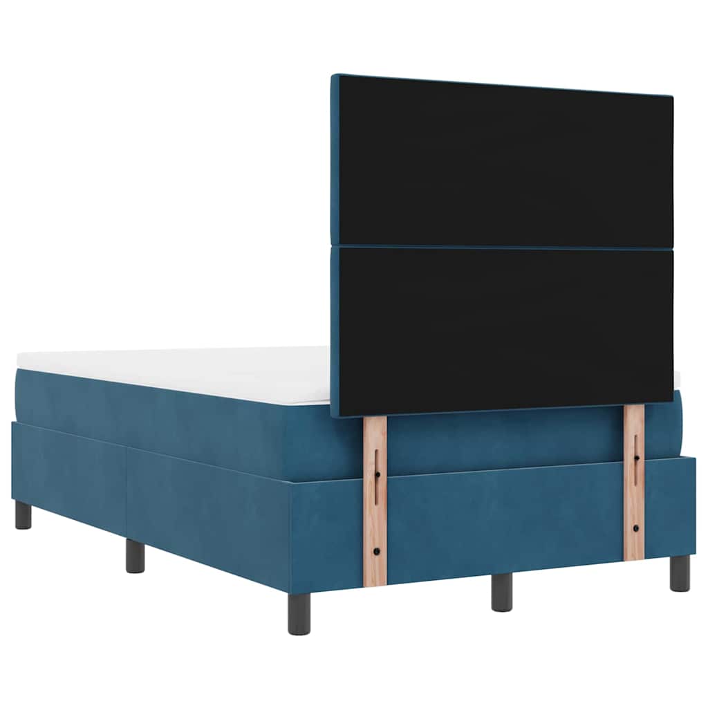 vidaXL Κρεβάτι με ελατήρια Σκούρο Μπλε 200 x 120 εκατοστά Βελούδο