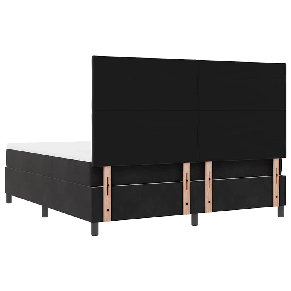 vidaXL Κρεβάτι με ελατήρια με κεφαλάρι Μαύρο 200 x 180 cm Βελούδο