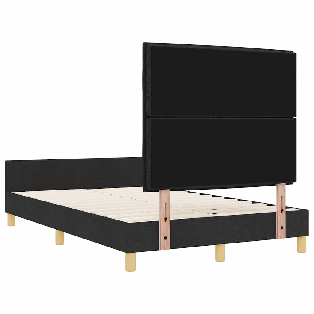 vidaXL Σκελετός Κρεβατιού με κεφαλάρι Μαύρο 120 x 200 cm ύφασμα
