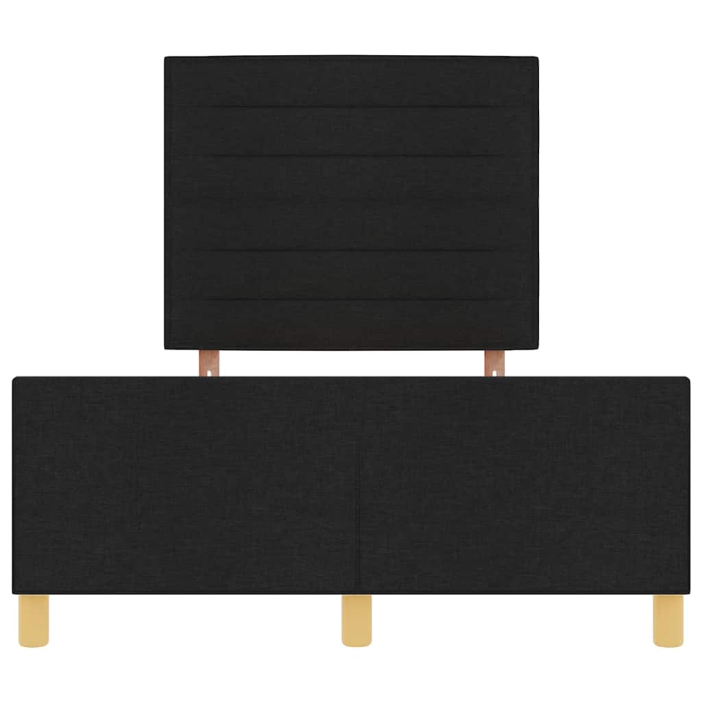 vidaXL Σκελετός Κρεβατιού με κεφαλάρι Μαύρο 120 x 200 cm ύφασμα