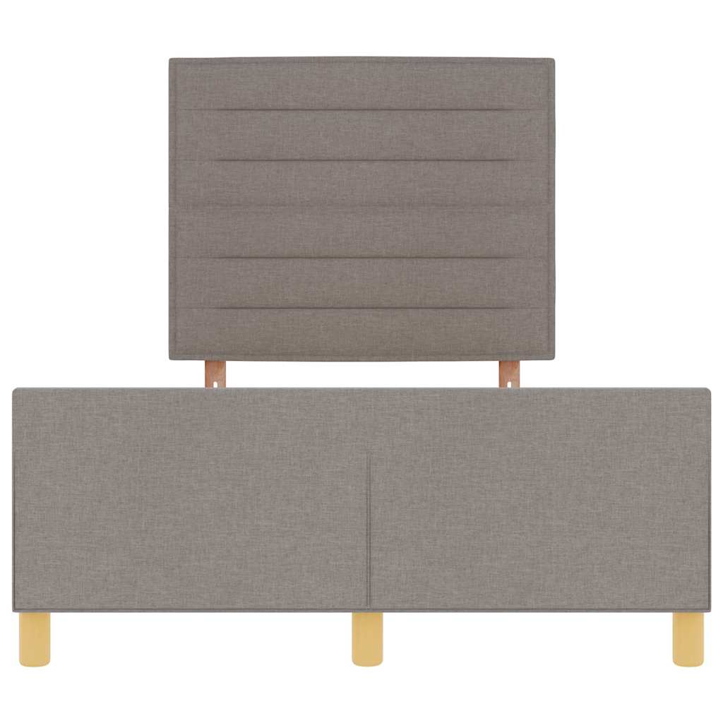 vidaXL Σκελετός Κρεβατιού με κεφαλάρι Taupe 120 x 200 cm ύφασμα