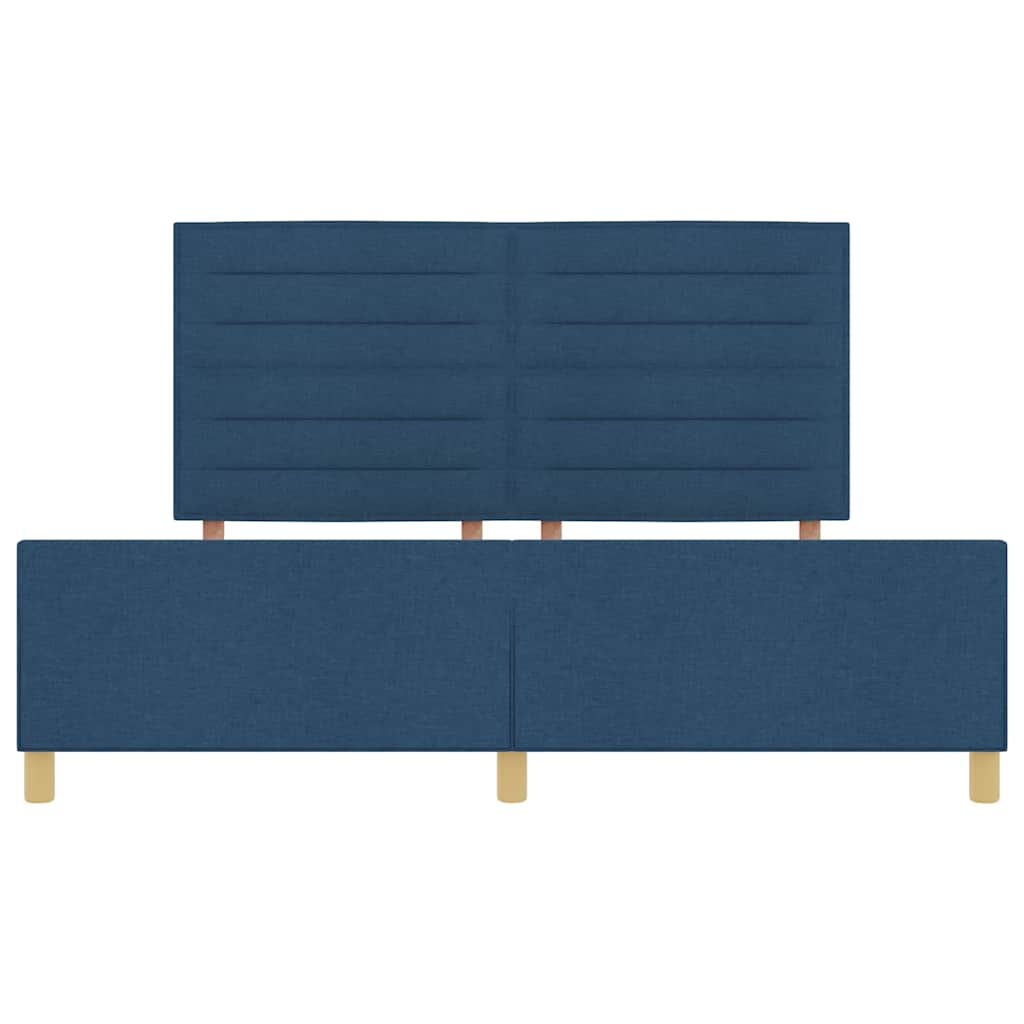 vidaXL Σκελετός Κρεβατιού με κεφαλάρι Μπλε 180 x 200 cm ύφασμα