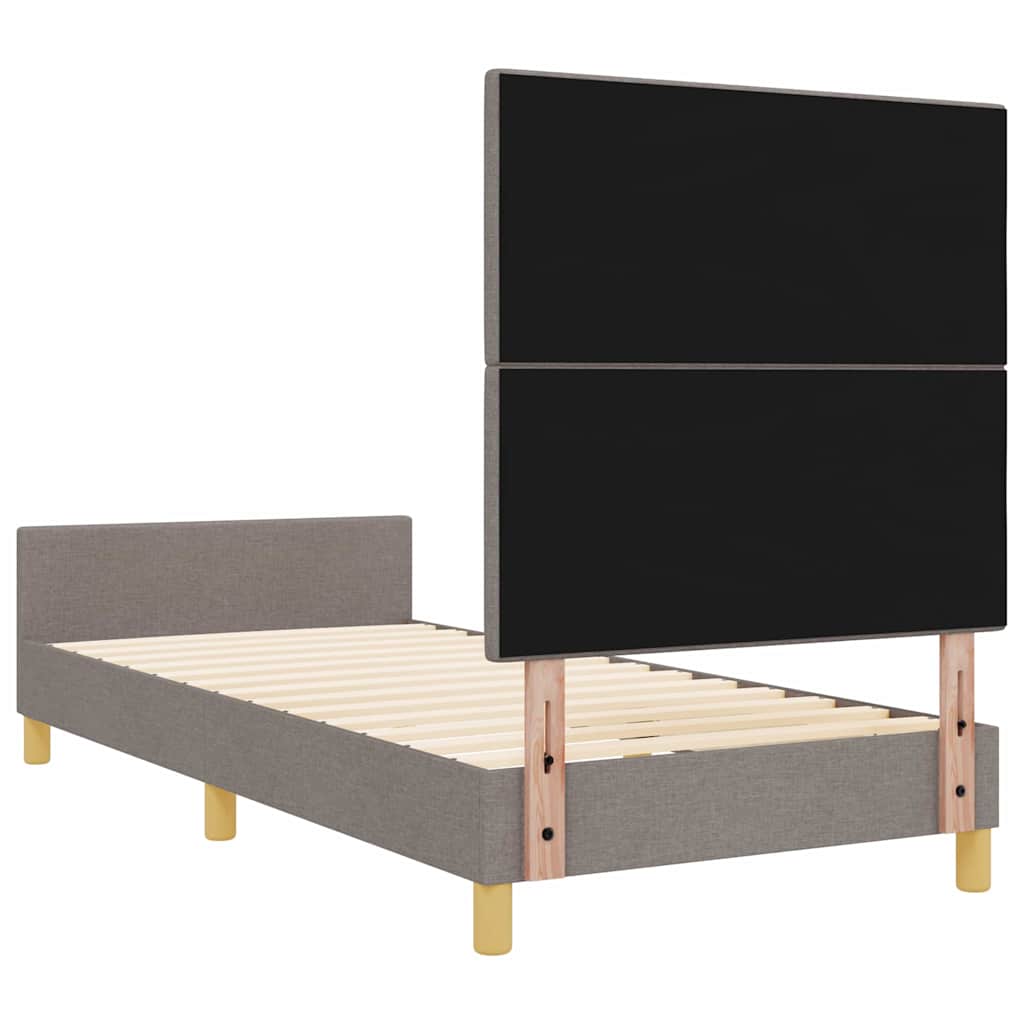 vidaXL Σκελετός Κρεβατιού με κεφαλάρι Taupe 80 x 200 cm ύφασμα