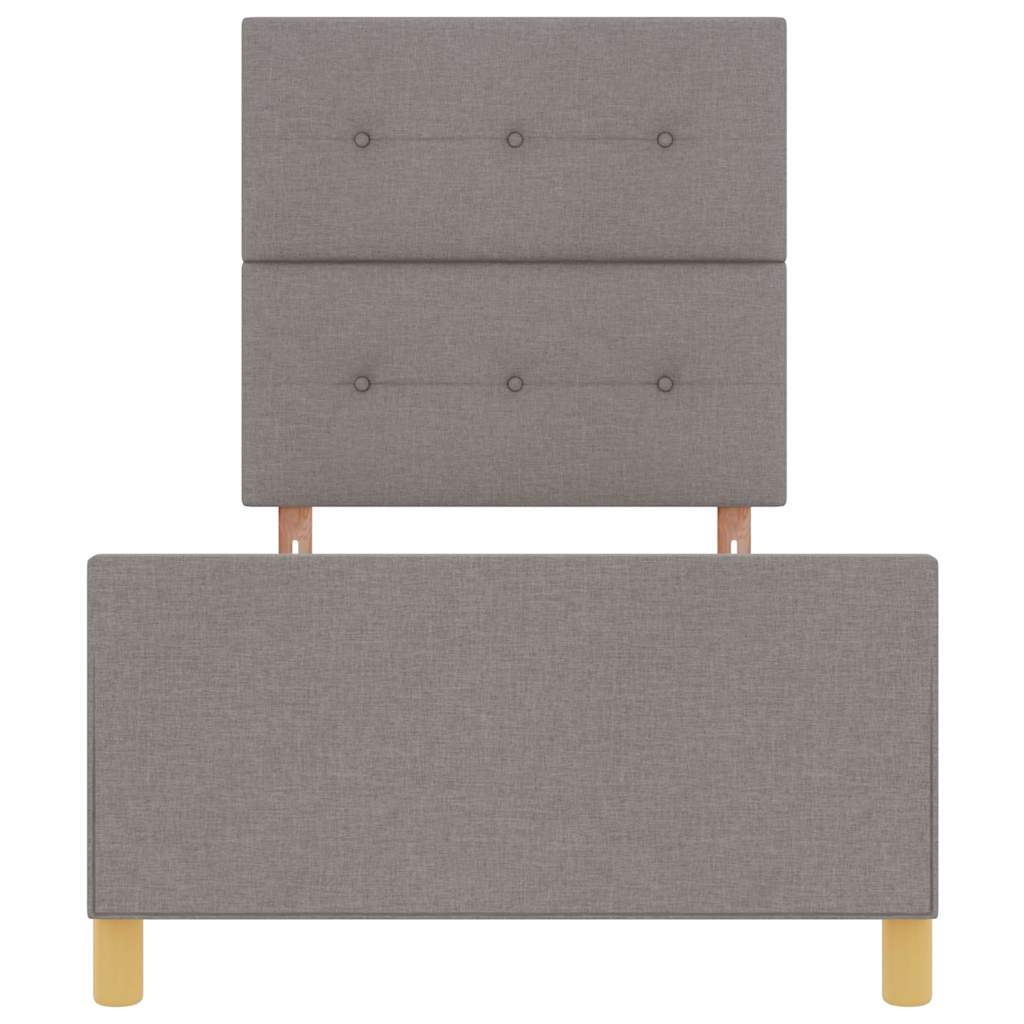 vidaXL Σκελετός Κρεβατιού με κεφαλάρι Taupe 80 x 200 cm ύφασμα