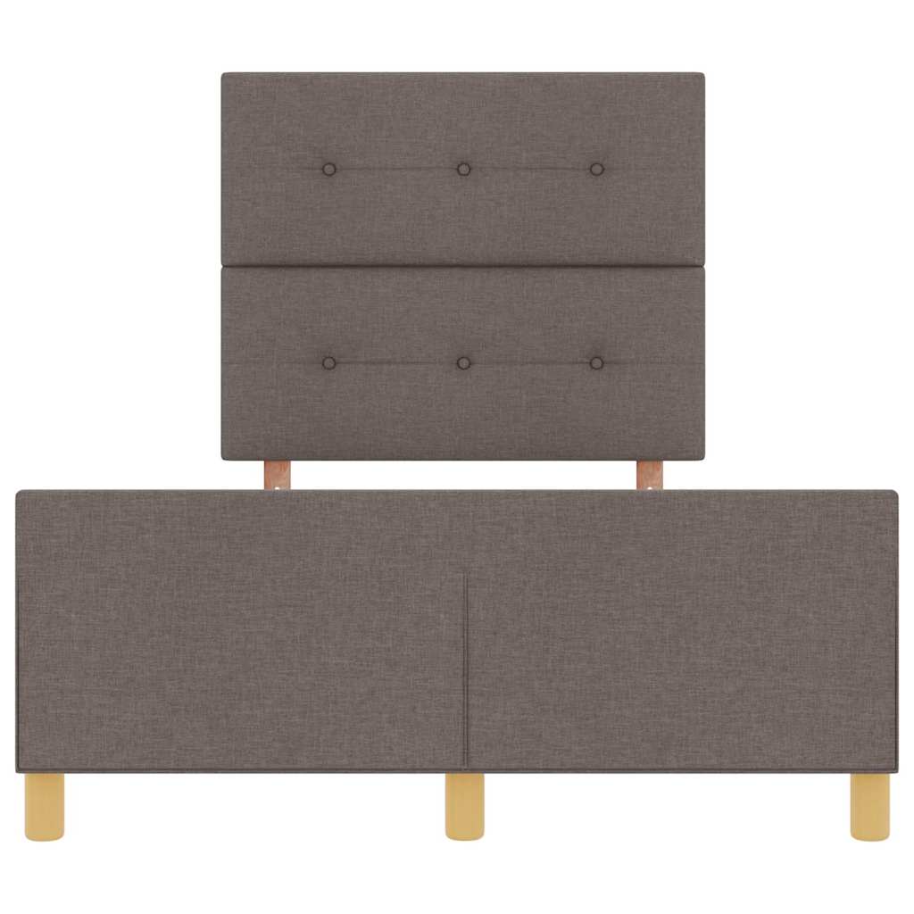 vidaXL Σκελετός Κρεβατιού με κεφαλάρι Taupe 120 x 200 cm ύφασμα