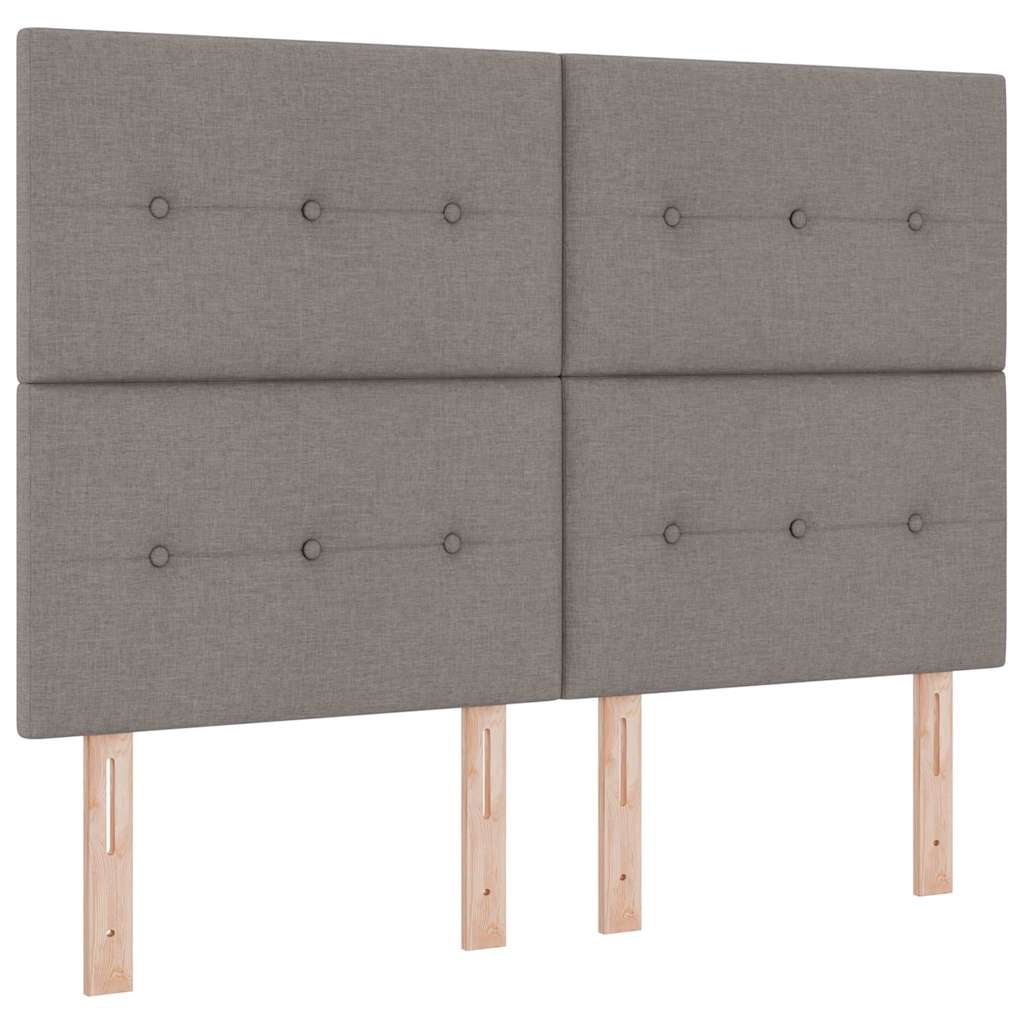 vidaXL Σκελετός Κρεβατιού με κεφαλάρι Taupe 160 x 200 cm ύφασμα