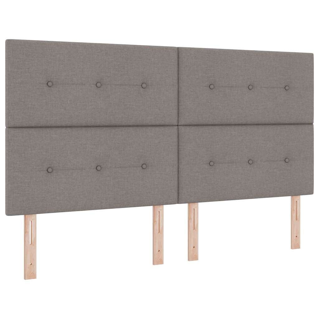 vidaXL Σκελετός Κρεβατιού με κεφαλάρι Taupe 180 x 200 cm ύφασμα