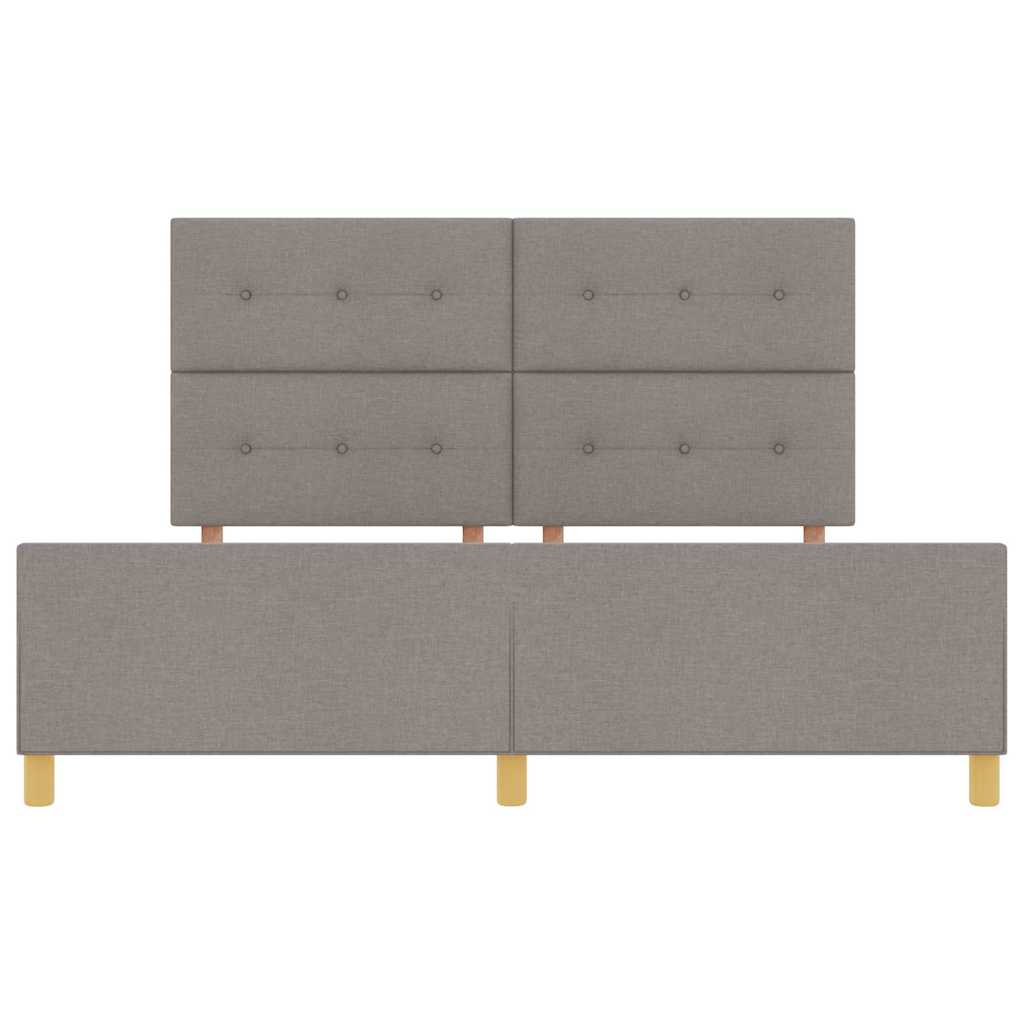 vidaXL Σκελετός Κρεβατιού με κεφαλάρι Taupe 180 x 200 cm ύφασμα