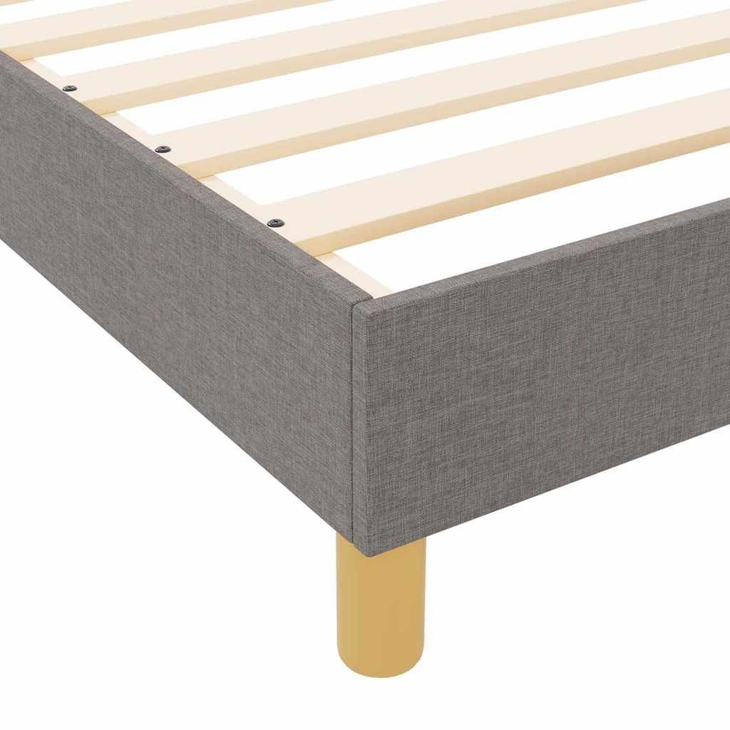 vidaXL Σκελετός Κρεβατιού με κεφαλάρι Taupe 90 x 190 cm ύφασμα