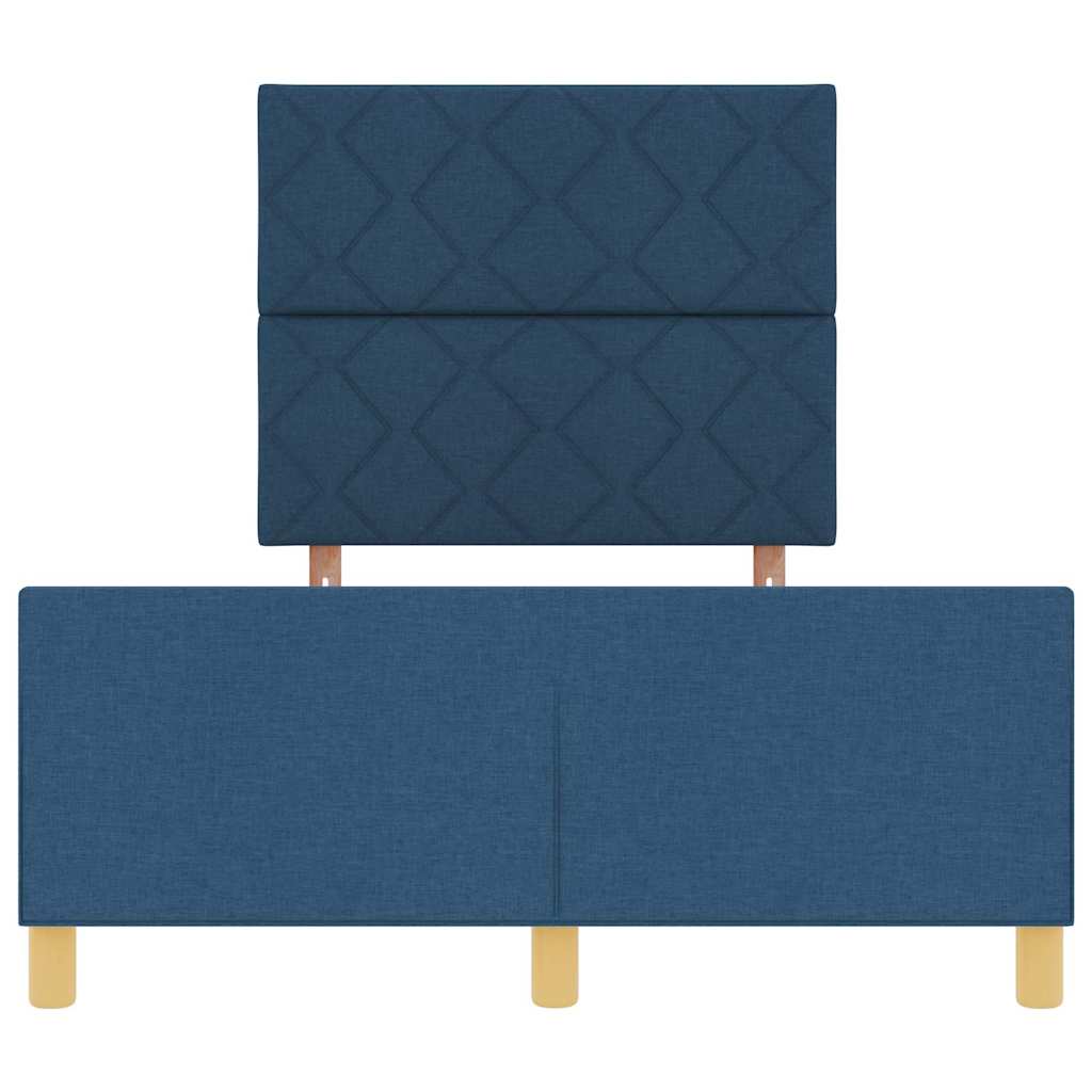 vidaXL Σκελετός Κρεβατιού με κεφαλάρι Μπλε 120 x 200 cm ύφασμα
