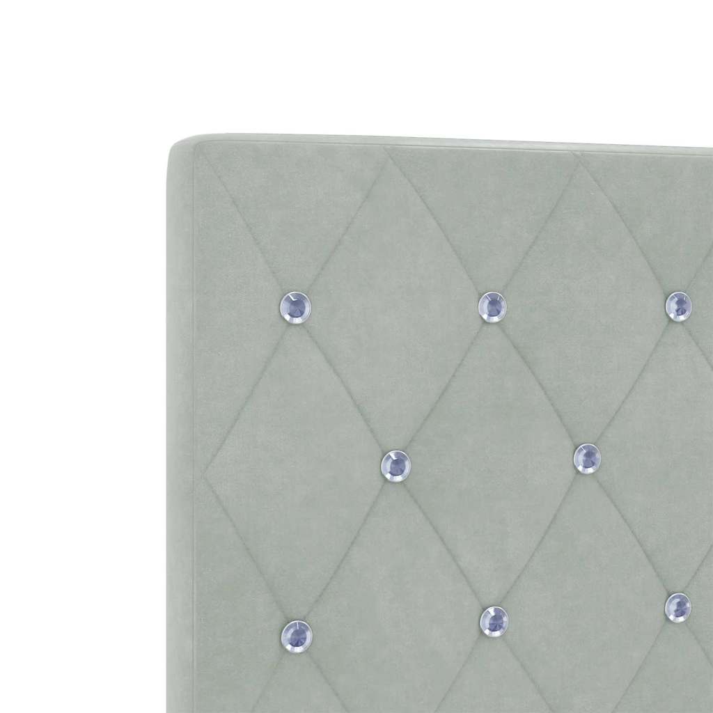 vidaXL Κρεβάτι με ελατήρια Ανοιχτό γκρι 180 x 200 cm Βελούδο