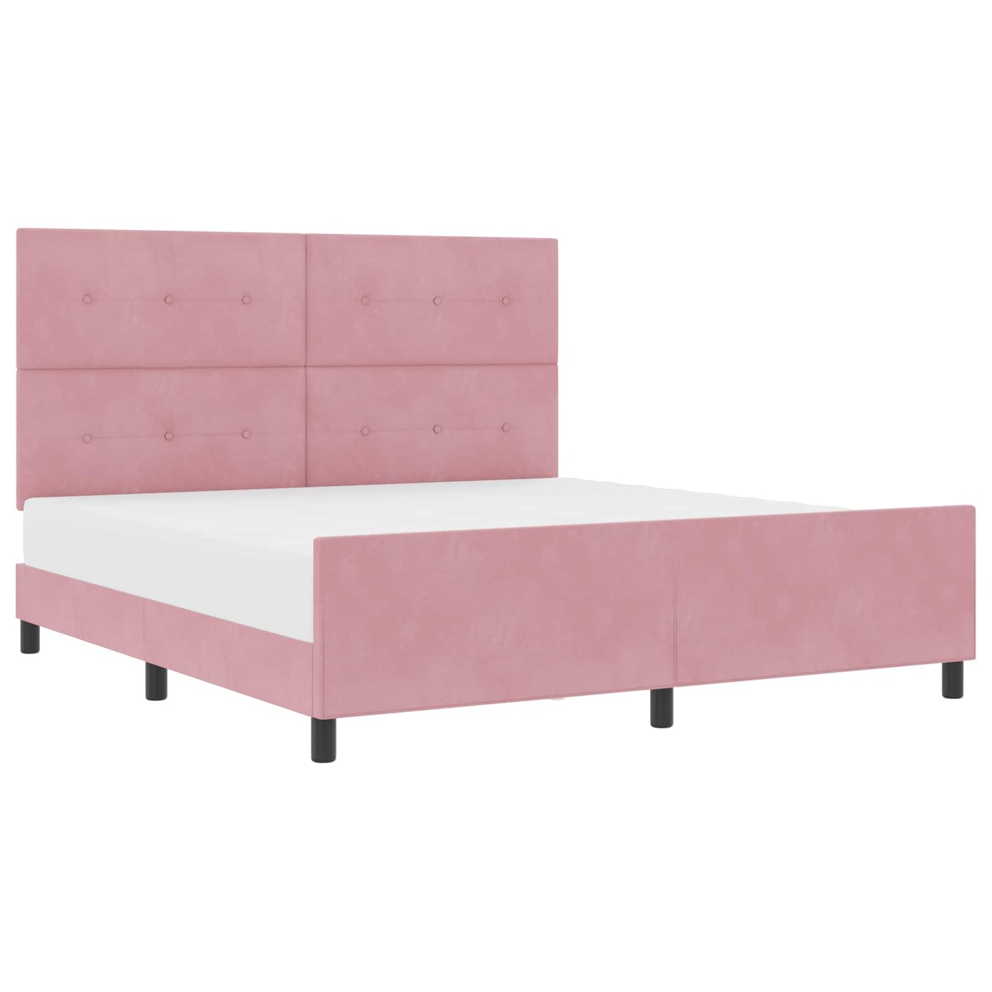 vidaXL Κρεβάτι με ελατήρια με κεφαλάρι Ροζ 180 x 200 cm Βελούδο