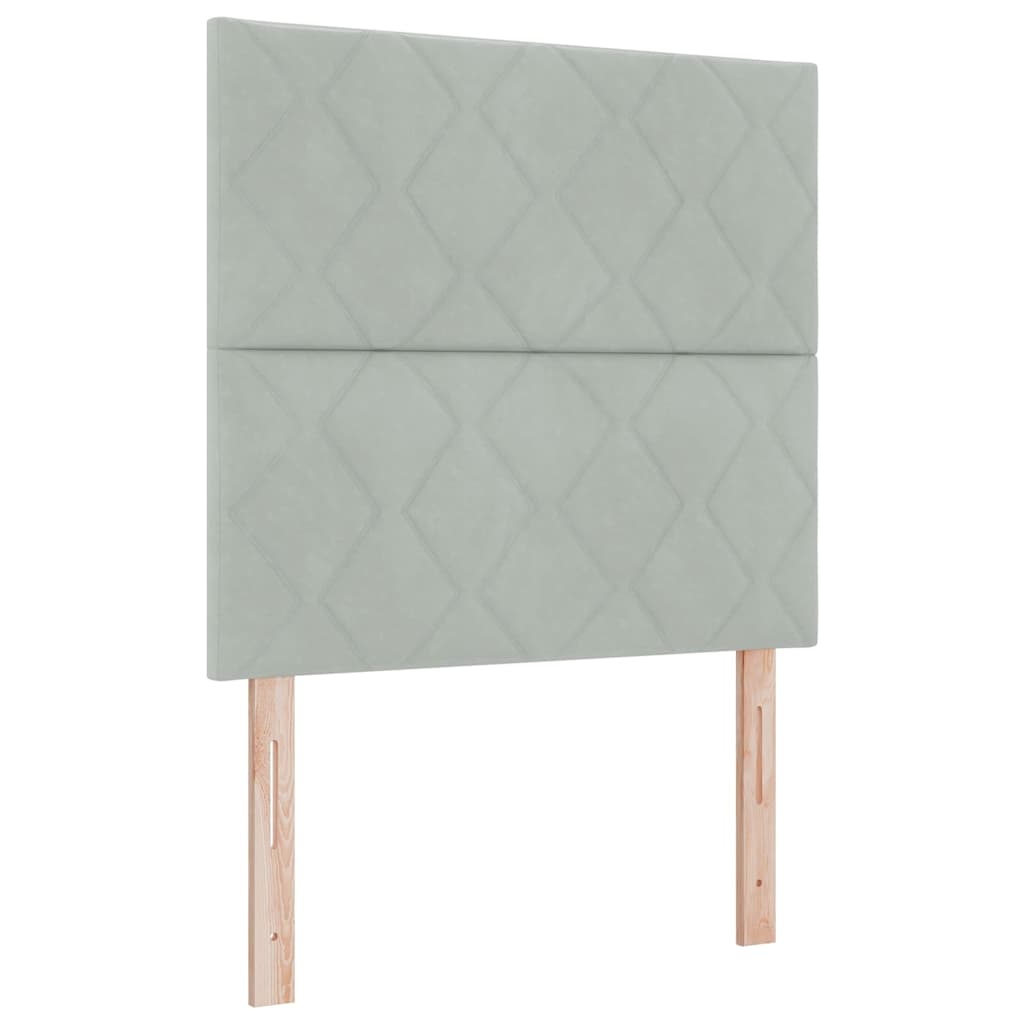 vidaXL Κρεβάτι με ελατήρια Ανοιχτό γκρι 120 x 200 cm Βελούδο
