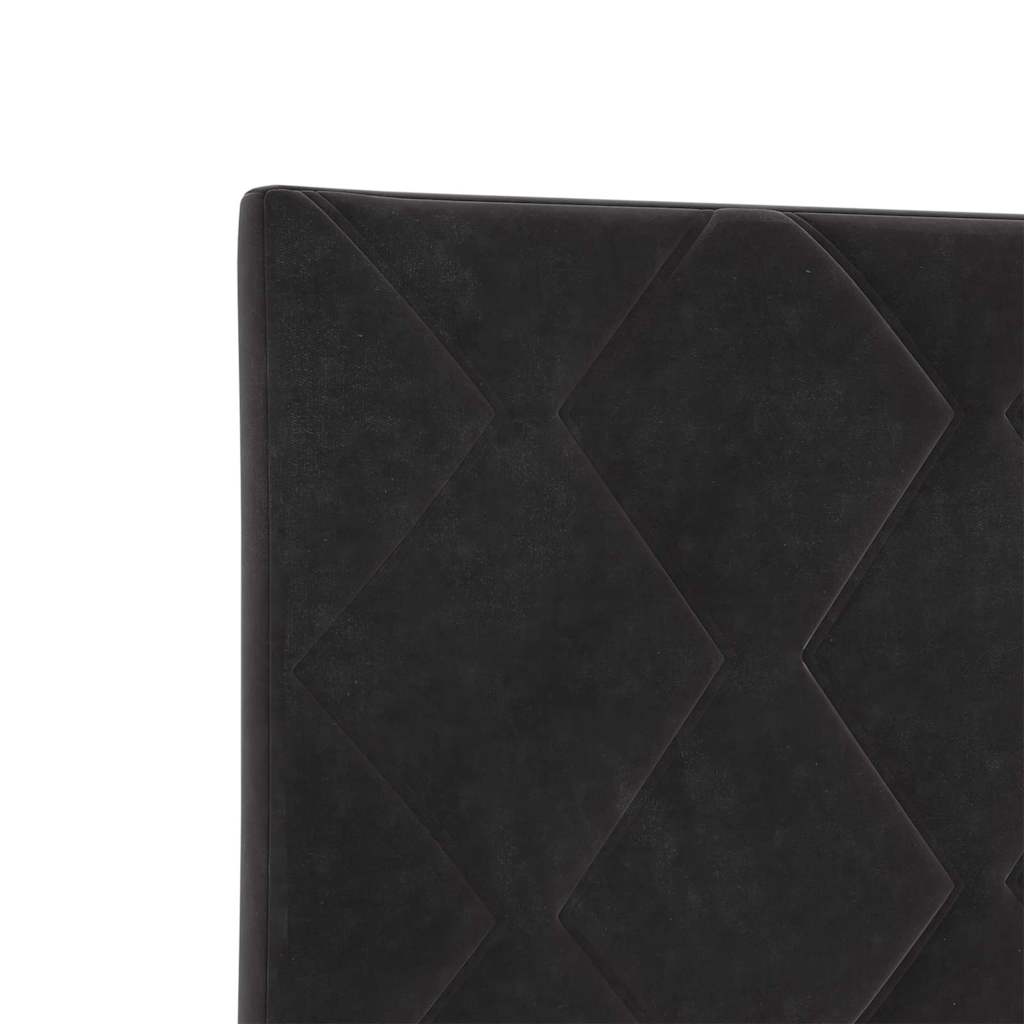 vidaXL Κρεβάτι με ελατήρια με κεφαλάρι Μαύρο 200 x 200 cm Βελούδο