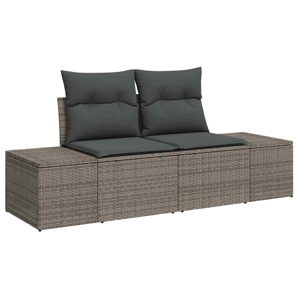vidaXL Σετ Καναπέ Κήπου 8 τμχ. Γκρι συνθετικό ρατάν