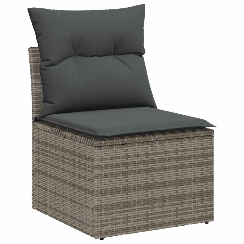 vidaXL Σετ Καναπέ Κήπου 8 τμχ. Γκρι συνθετικό ρατάν