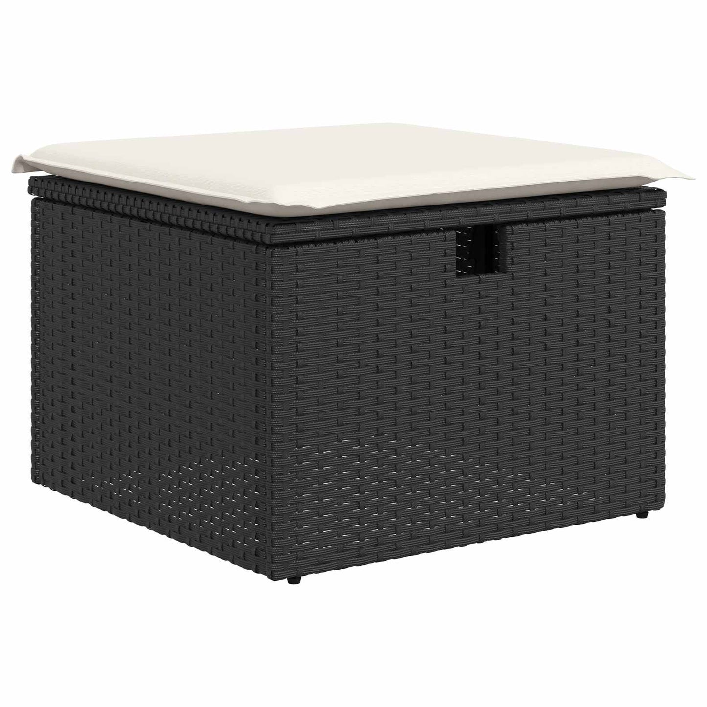vidaXL Σετ Καναπέ με μαξιλάρι 8 pcs Μαύρο και Κρέμα συνθετικό ρατάν