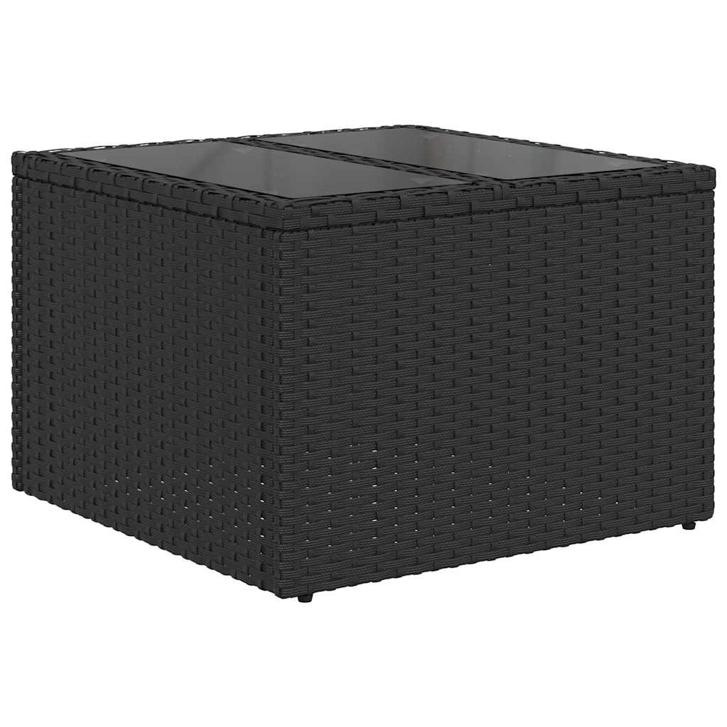 vidaXL Σετ Καναπέ Κήπου 6 τμχ. Μαύρο συνθετικό ρατάν