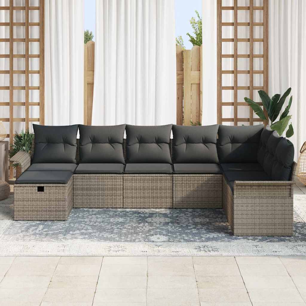 vidaXL Σετ Καναπέ Κήπου 8 τμχ. Πολυ ράταν