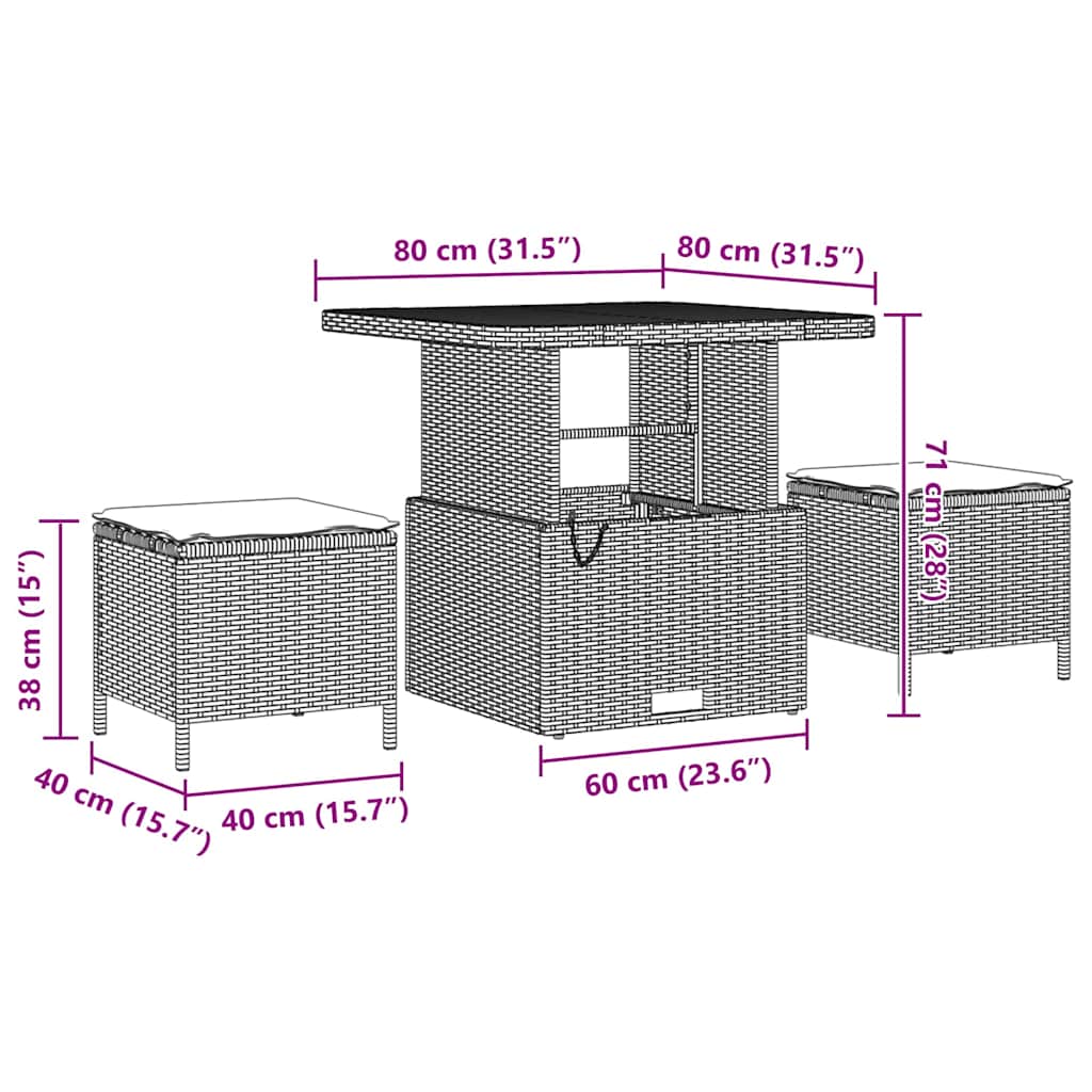 vidaXL Σετ Καναπέ Κήπου με μαξιλάρι 8 pcs Μπεζ συνθετικό ρατάν