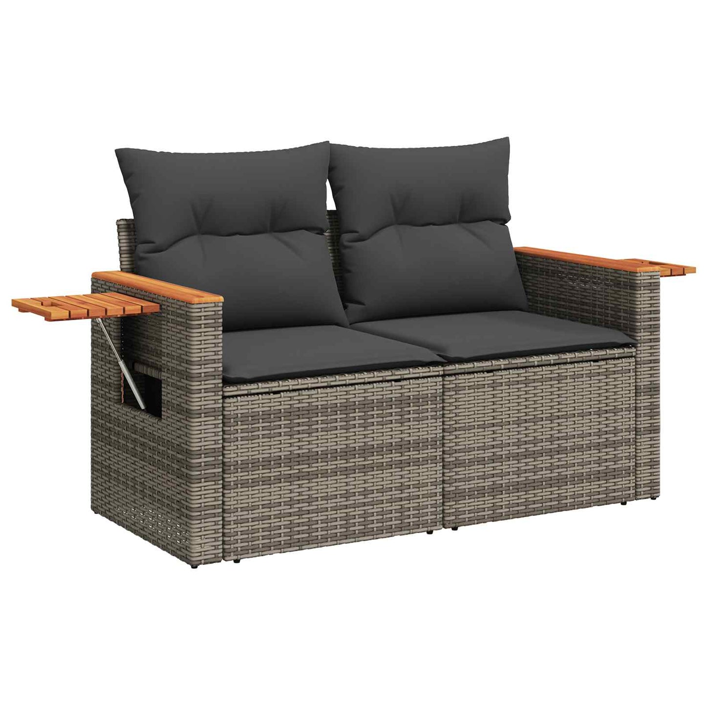 vidaXL Σετ Καναπέ Κήπου 8 pcs Γκρι συνθετικό ρατάν