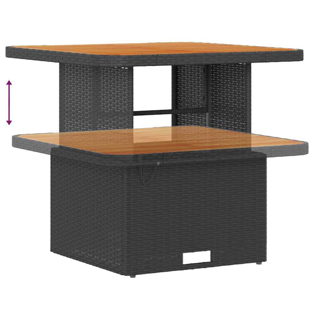 vidaXL Σετ Καναπέ Κήπου με μαξιλάρι 13 pcs Μαύρο 80 x 80 x 71 cm