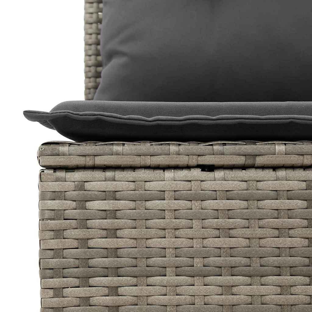 vidaXL Σετ Καναπέ Κήπου 9 τμχ. Γκρι Πολυ ράταν