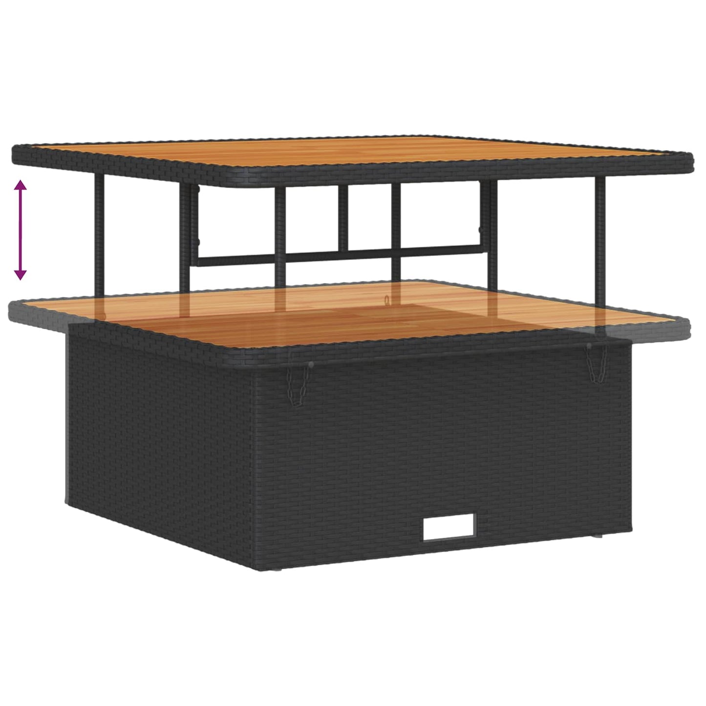 vidaXL Σετ Καναπέ Κήπου με μαξιλάρι 9 pcs Μαύρο Πολυ ράταν