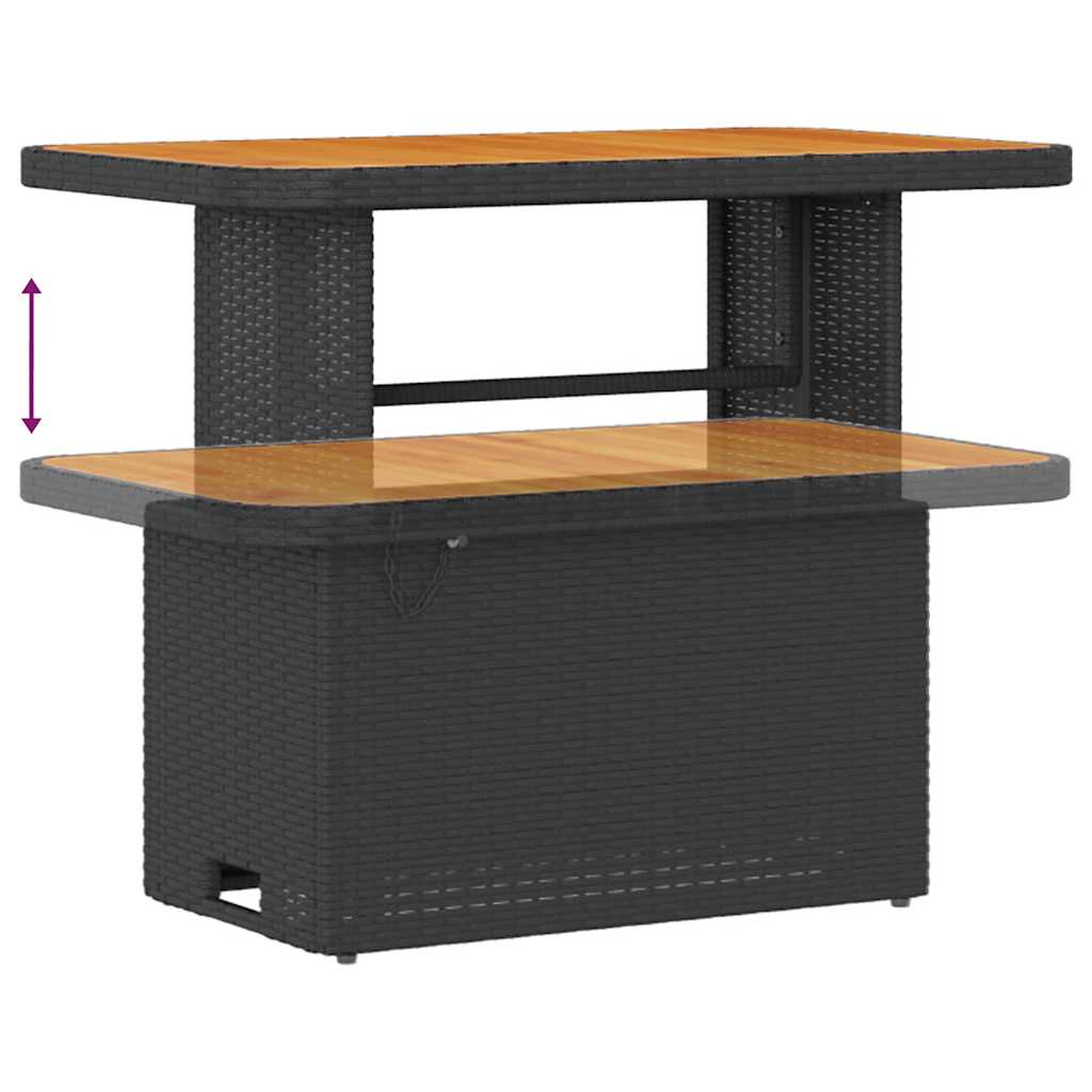 vidaXL Σετ Καναπέ Κήπου 11 pcs Μαύρο και Κρέμα συνθετικό ρατάν