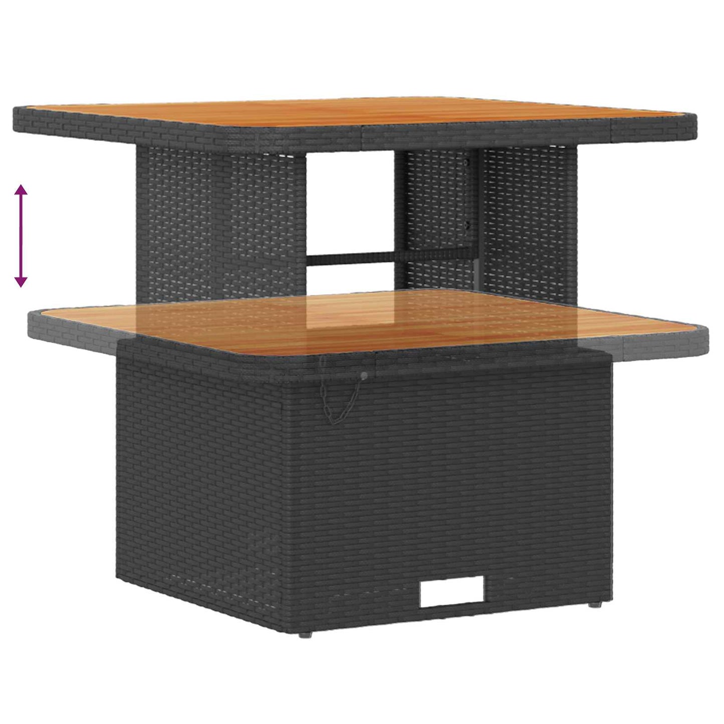 vidaXL Σετ Καναπέ Κήπου με μαξιλάρι 11 pcs Μαύρο συνθετικό ρατάν